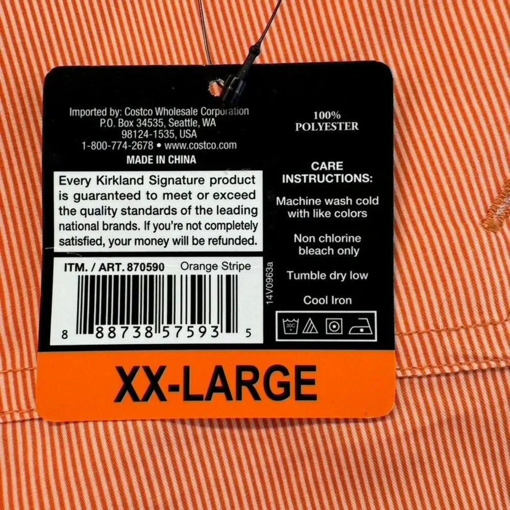 Kirkland Signature Swim Shorts Men's Extra Extra Large Blue Orange LOT of 2 NWT